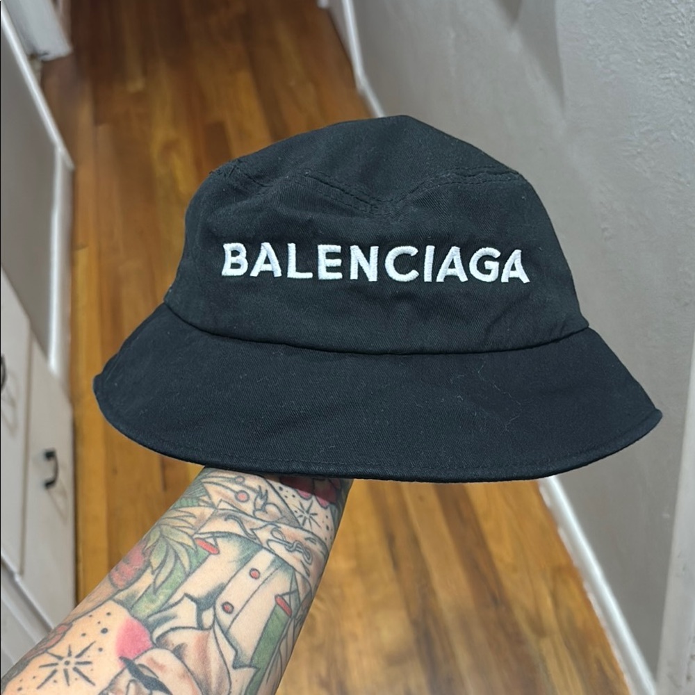 Balenciaga Classic Black Bucket Hat